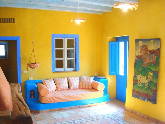 Sardinia Holiday Rental Casa Teulada 3 | Living room with Sofa bed